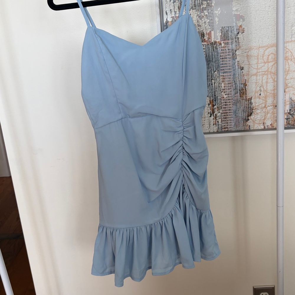 Hello Molly Light Blue Mini Dress